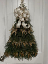 Load image into Gallery viewer, W-071-4.  Golden Christmas Tree on a Unique in the Creek board. (Consignment)
