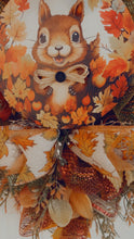 Load image into Gallery viewer, W-062.  Squirrel Swag Door Wreath
