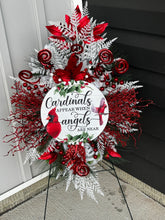 Load image into Gallery viewer, W-064.  Cardinals Appear When Angles are Near wreath
