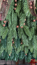 Load image into Gallery viewer, W-071-1.  Christmas Tree Wreath on a Unique in The Creek Board with artificial Pine Picks
