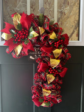 Load image into Gallery viewer, W-069-3.  Red and Green Candy Cane Land Wreath (Consignment)
