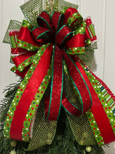 Load image into Gallery viewer, W-071-7.  Christmas Tree Wreath with Green Berries with a  touch of the Green Monster Theme (Consignment)
