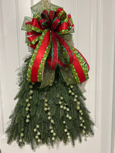 Load image into Gallery viewer, W-071-7.  Christmas Tree Wreath with Green Berries with a  touch of the Green Monster Theme (Consignment)
