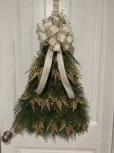 Load image into Gallery viewer, W-071-4.  Golden Christmas Tree on a Unique in the Creek board. (Consignment)
