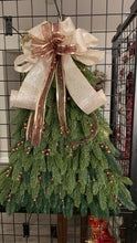 Load image into Gallery viewer, W-071-1.  Christmas Tree Wreath on a Unique in The Creek Board with artificial Pine Picks
