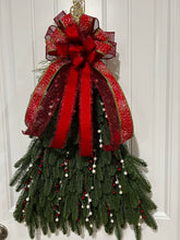 Load image into Gallery viewer, W-071-6.  Christmas Tree Wreath Red and White berry Blast. (Sold)
