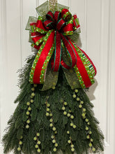 Load image into Gallery viewer, W-071-7.  Christmas Tree Wreath with Green Berries with a  touch of the Green Monster Theme (Consignment)
