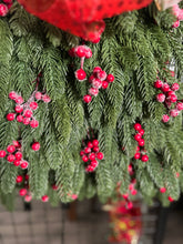 Load image into Gallery viewer, W-071-2.  Christmas Tree Wreath on a UITC board with Red berries
